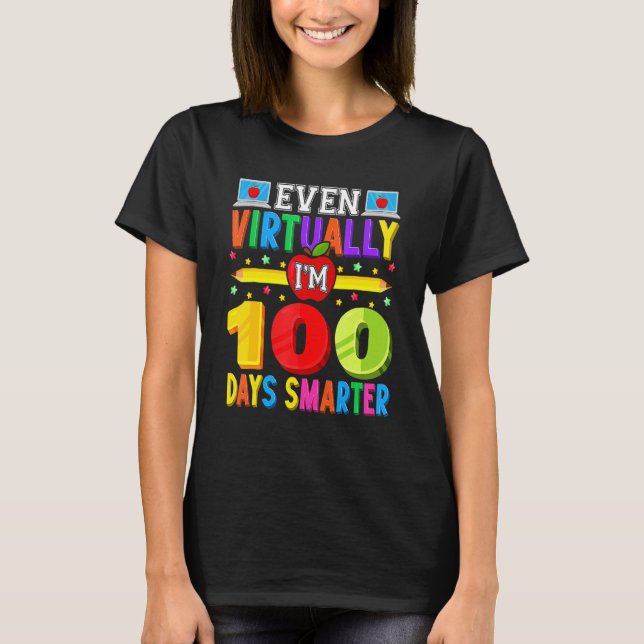 Camiseta Happy 100 Days Of Virtual Students 100th Day Of Sc (Anverso)