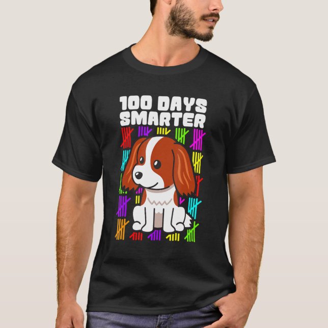 Camiseta Happy 100 Days Smarter Dog Shirt, Golden Retriever (Anverso)