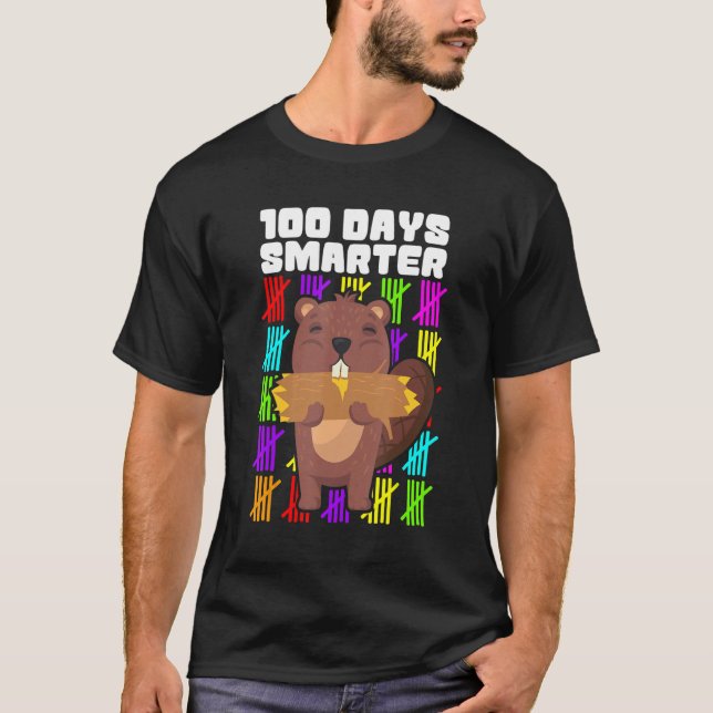 Camiseta Happy 100 Days Smarter Shirts, 100th Day Of School (Anverso)