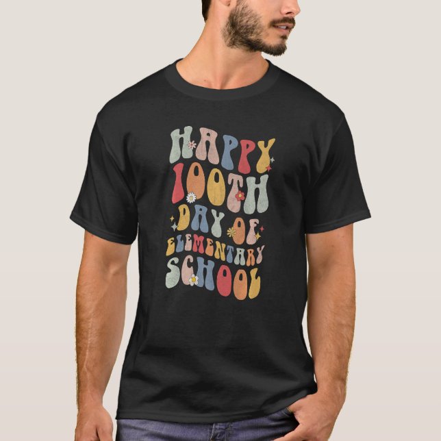 Camiseta Happy 100th Day Of Elementary School Teacher 100 D (Anverso)