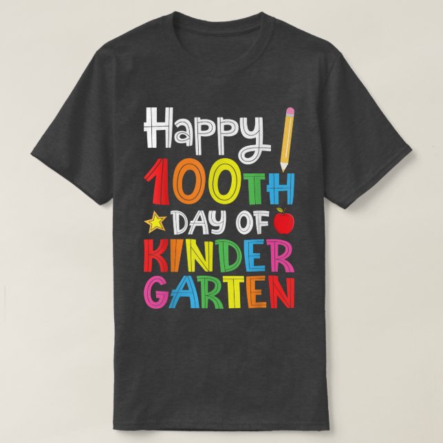 Camiseta Happy 100th Day of Kindergarten Gift for Teacher o (Diseño del anverso)