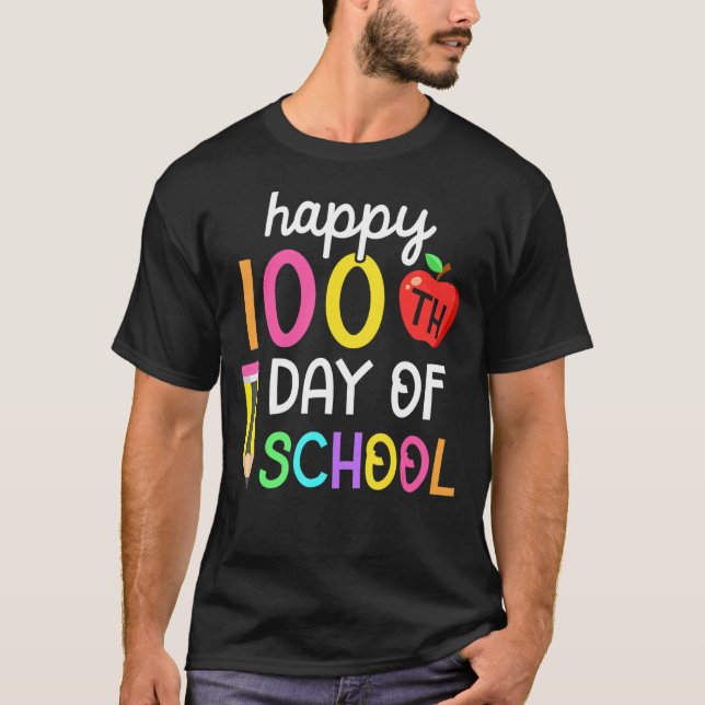 Camiseta Happy 100th Day Of School 100 Days Of School Smart (Anverso)