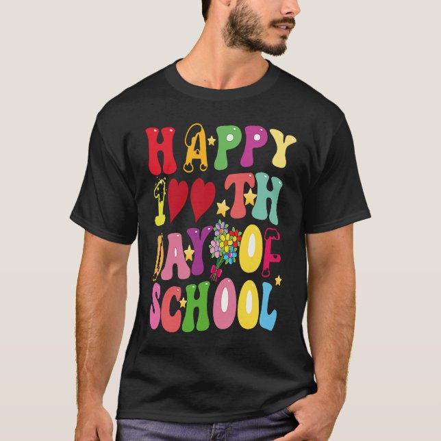 Camiseta Happy 100th Day of School celebrated by students (Anverso)