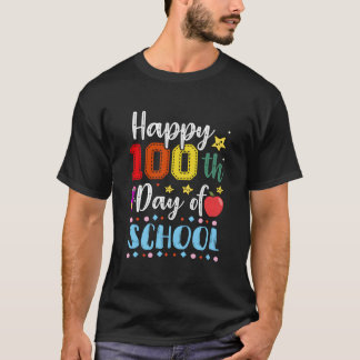 Camiseta Happy 100Th Day Of School Colorful Teacher And Stu