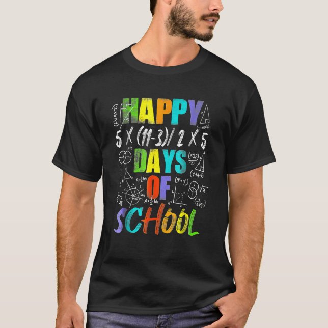 Camiseta Happy 100th Day Of School Equations Math Teacher 1 (Anverso)