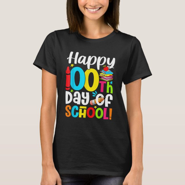 Camiseta Happy 100th Day of School Kid Child Teacher 100 Da (Anverso)