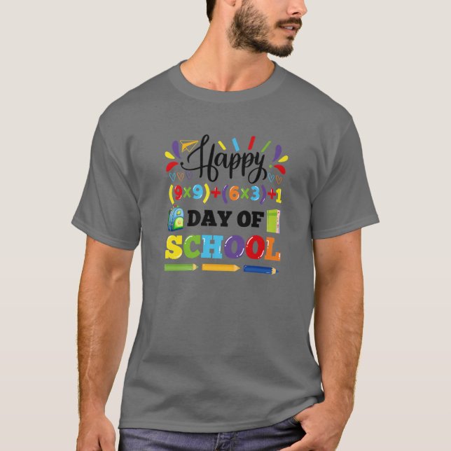 Camiseta Happy 100Th Day Of School Teacher Boys Girls 100 D (Anverso)