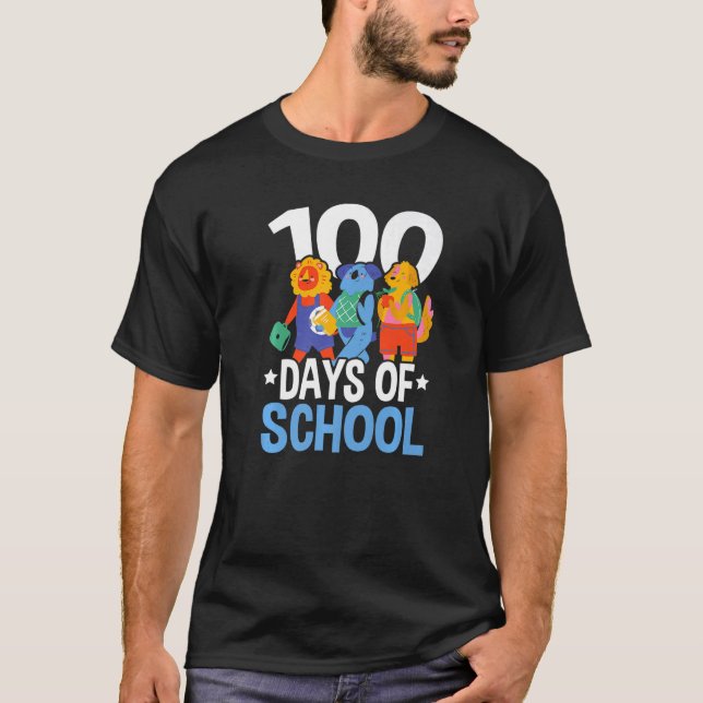 Camiseta Happy 100th Day Of School Teacher Student Educator (Anverso)