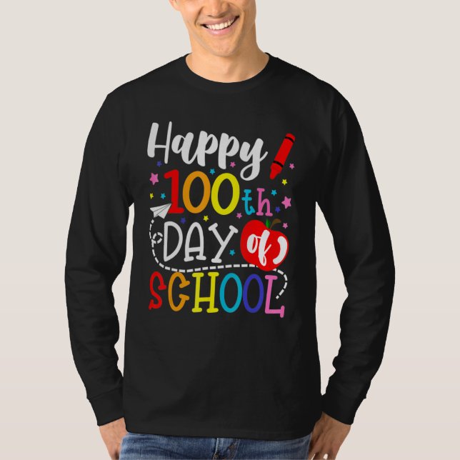 Camiseta Happy 100Th Day Of School Teachers Kids 100 Days S (Anverso)