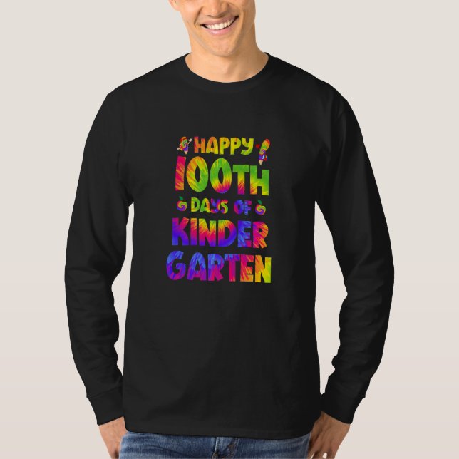 Camiseta Happy 100th Day Of Smarter Kindergarten 100 Days T (Anverso)