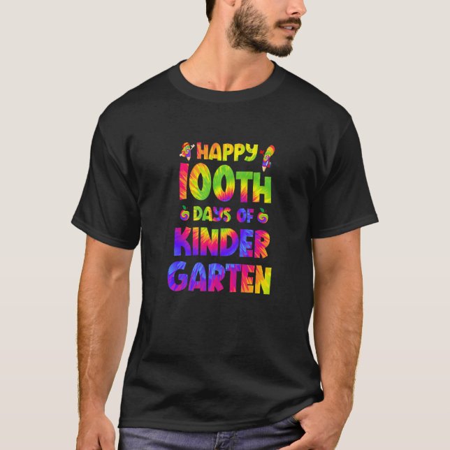 Camiseta Happy 100th Day Of Smarter Kindergarten 100 Days T (Anverso)