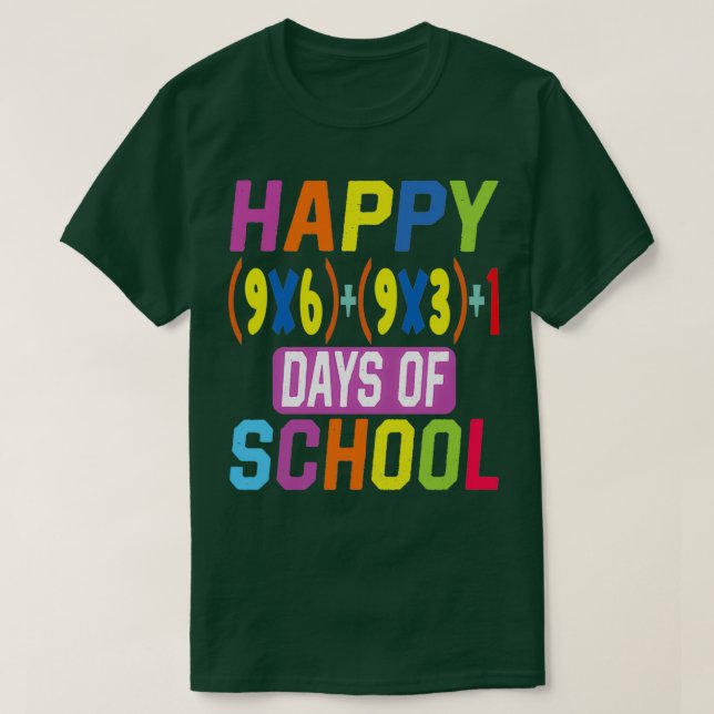 Camiseta Happy 100th Days Of School Math Formula 100th Days (Diseño del anverso)