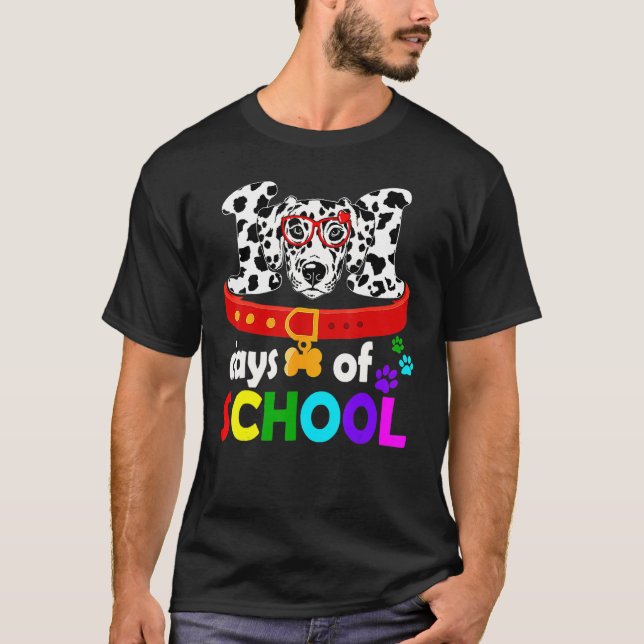 Camiseta Happy 101 Days School Cute Dog 100 Days Smarter St (Anverso)