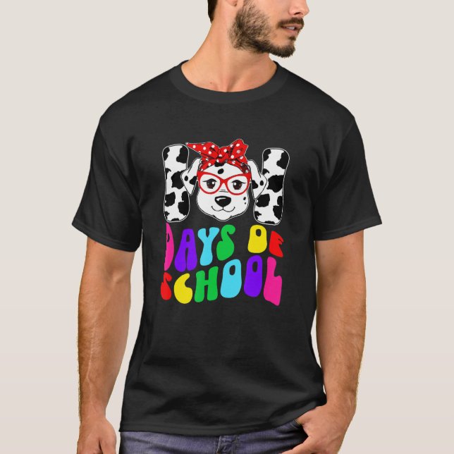 Camiseta Happy 101 Days School Cute Dog 100 Days Smarter St (Anverso)