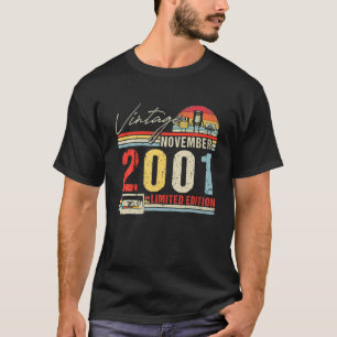 Camiseta Happy 20Th Birthday Vintage November 2001 20 Years