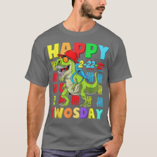 Camiseta Happy 22222 Twosday Dinosaur 22nd February Twosday