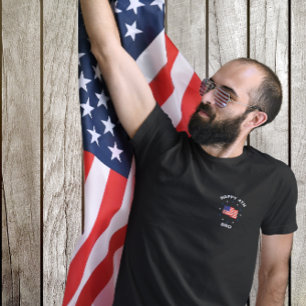 Camiseta HAPPY 4BRO - Bandera Patriótica y bolsillo de estr