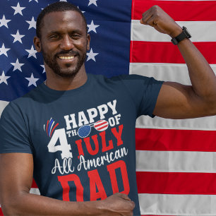 Camiseta Happy 4th July All American Dad - American DAD