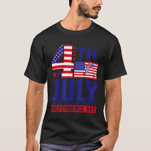 Camiseta Happy 4th July Independence Day Fourth Of July (Anverso)