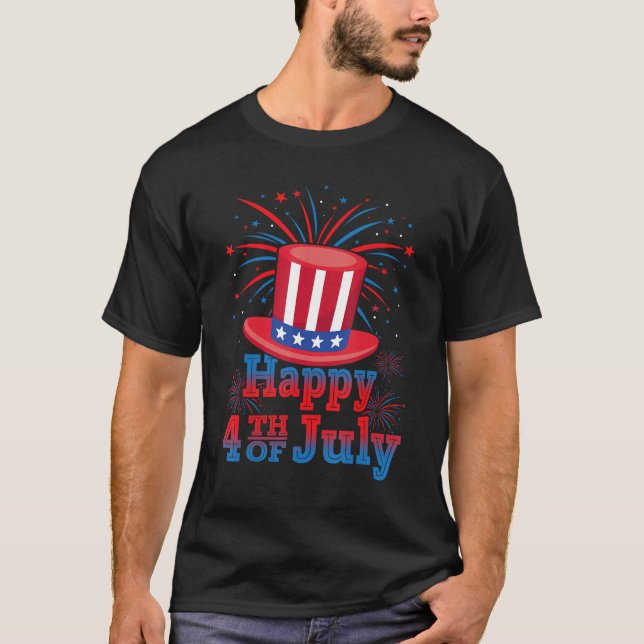 Camiseta Happy 4th of July America Celebrating Freedom (Anverso)
