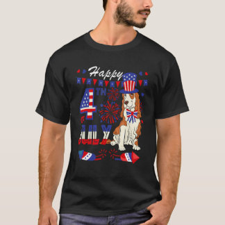 Camiseta Happy 4th Of July American Flag English Cocker Spa