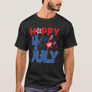 Camiseta Happy 4th Of July American Flag Patriotic Men Wome