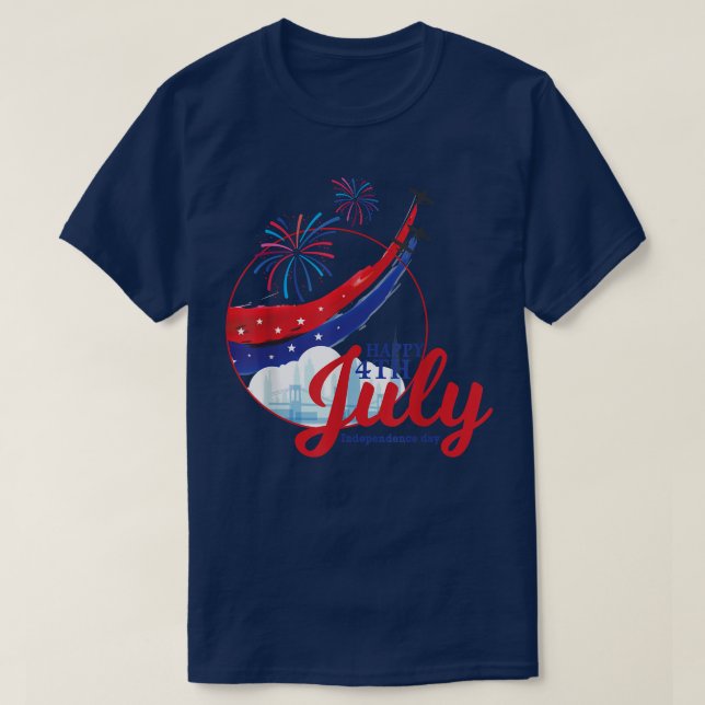 Camiseta Happy 4th of July Men Women Fireworks Celebration  (Diseño del anverso)
