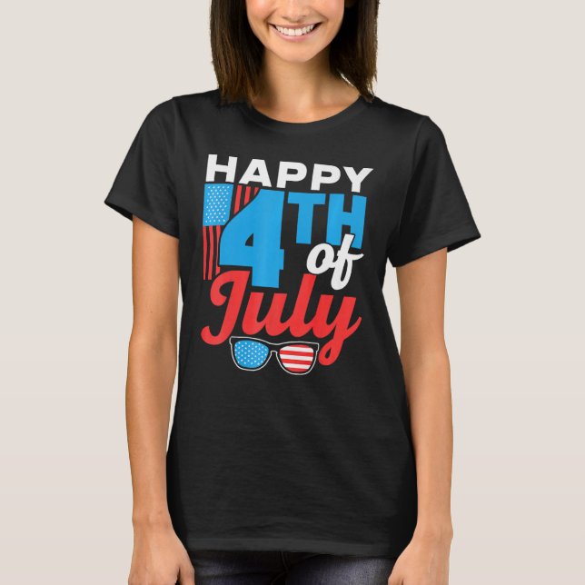 Camiseta Happy 4Th Of July Patriotic Usa America Independen (Anverso)