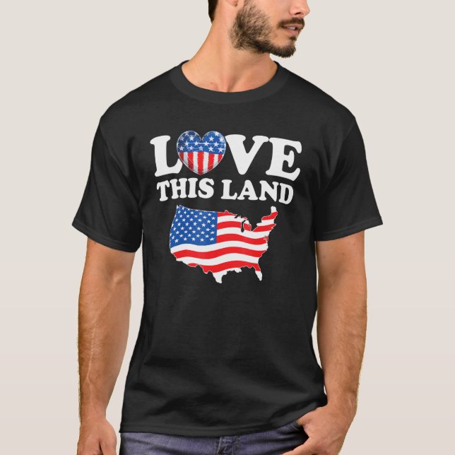 Camiseta Happy 4th Of July US Flag Patriotic American Map (Anverso)