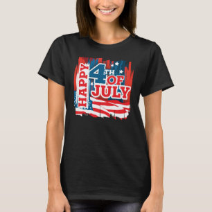 Camiseta Happy 4th of July - USA flag