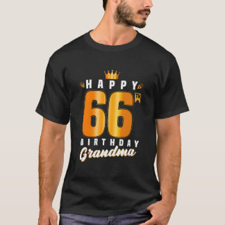 Camiseta Happy 66Th Grandma 66