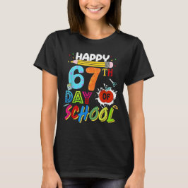 Camiseta Happy 67 Days of School 67th Day Smarter Six Seven