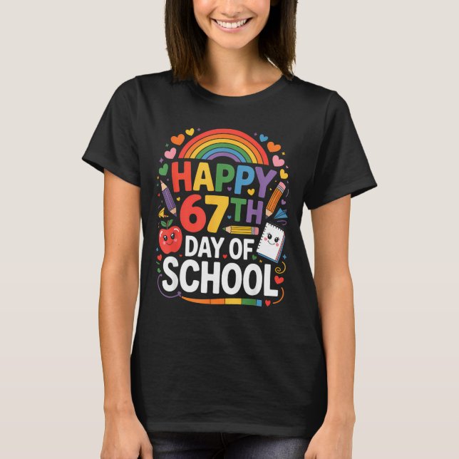 Camiseta Happy 67th Day Of School Meme 67 Days Of School Ra (Anverso)