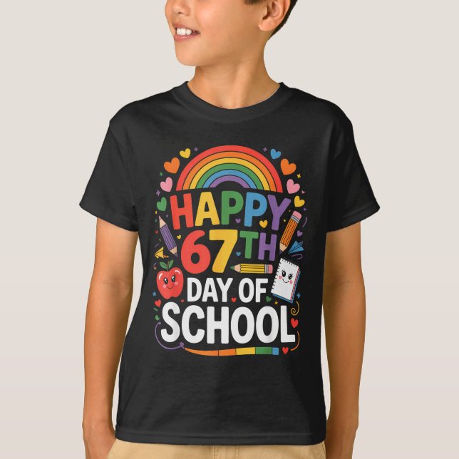 Camiseta Happy 67th Day Of School Meme 67 Days Of School Ra (Anverso)