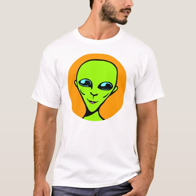 Camiseta Happy Alien/ET (Diseño redondo) (Anverso)