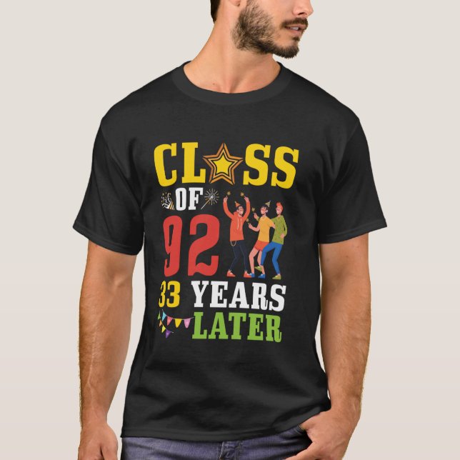 Camiseta Happy Alumni Class Of 1992 Senior 33 Years Later R (Anverso)