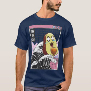 Camiseta Happy Avocado Kanagawa Wave Digital Kawaii Anime V