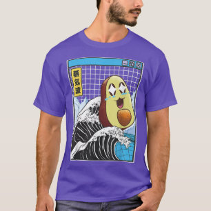 Camiseta Happy Avocado Kanagawa Wave Digital Kawaii Anime V