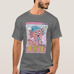 Camiseta Happy Axolotl Gaming Vaporwave Aesthetic Kawaii Ga