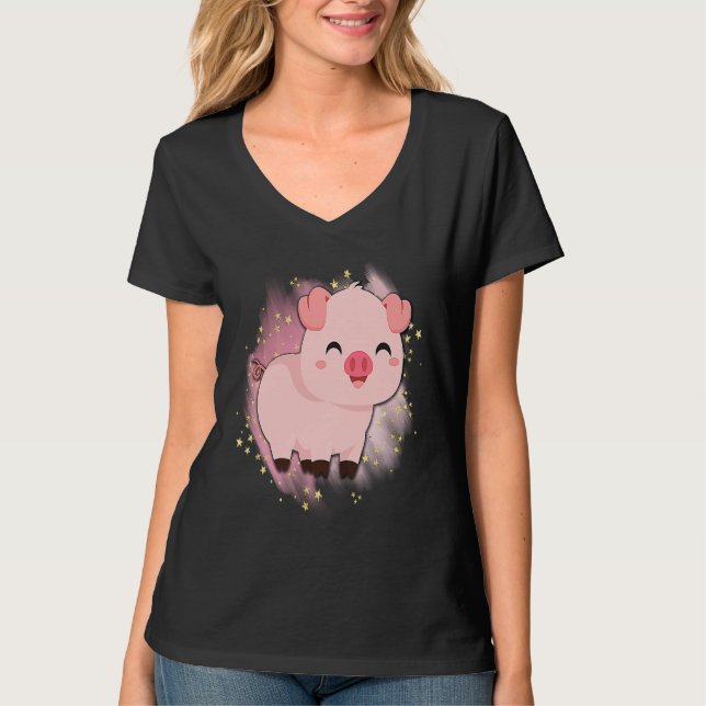 Camiseta Happy Baby Piggy National Pig Day (Anverso)