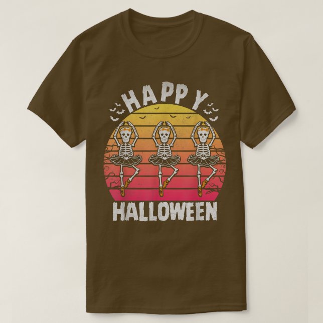 Camiseta Happy Balletween Skeleton Ballerina Dancing Skelet (Diseño del anverso)