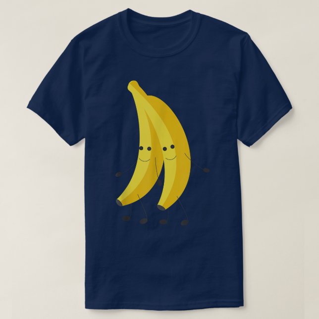 Camiseta Happy Banana Pairs Walking Fruit Cute  (Diseño del anverso)