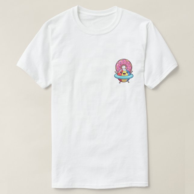Camiseta Happy Beach Ball Character in Pool Float with Pink (Diseño del anverso)