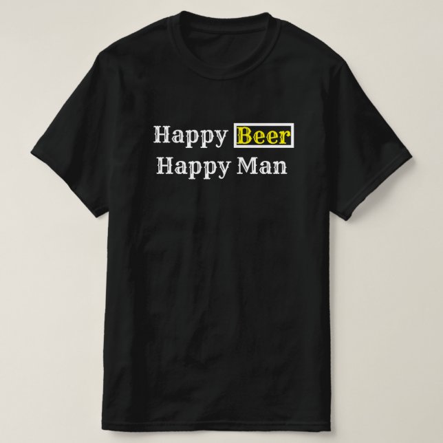 Camiseta Happy Beer Happy Man R (Diseño del anverso)