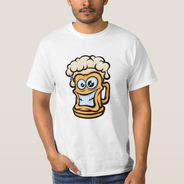 Camiseta Happy Beer Mug, Personalizado Style (Anverso)
