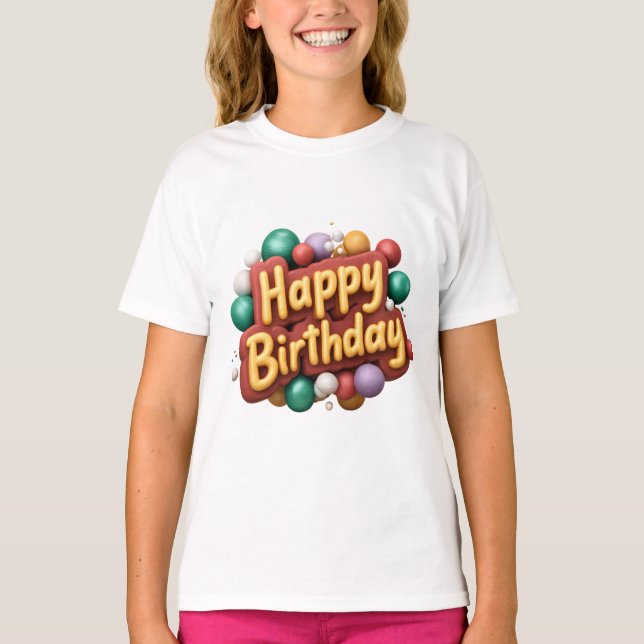 Camiseta happy birthday (Anverso)