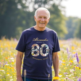 Camiseta Happy Birthday Cheers To 80 Years Photo Collage