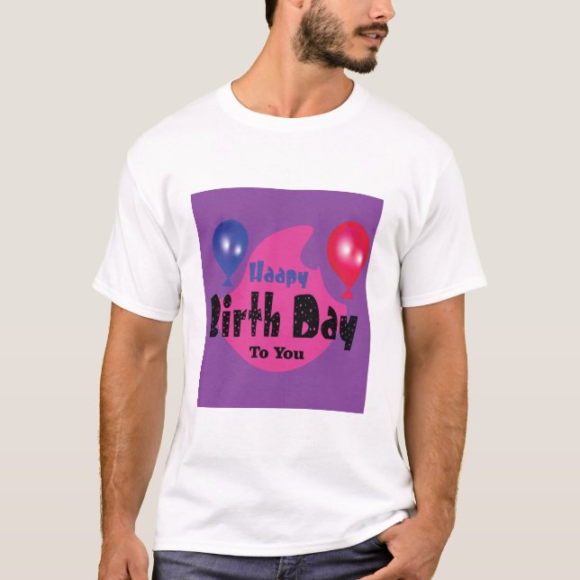 Camiseta Happy Birthday – Colorful Celebration Party Design (Anverso)