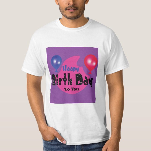Camiseta Happy Birthday – Colorful Celebration Party Design (Anverso)