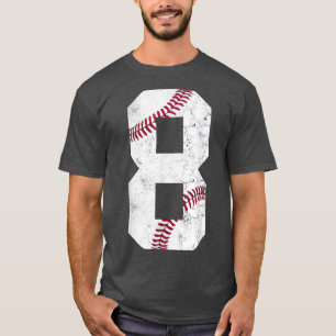 Camiseta Happy Birthday Eight Years Old Baseball Kids 8th 8